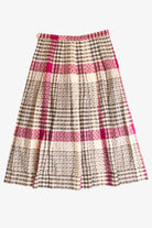 Vintage Plaid Panther Wool Skirt (1980s)