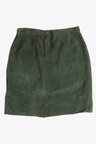 Vintage Dark Green Suede Mini Skirt (1990s)