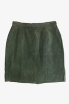 Vintage Dark Green Suede Mini Skirt (1990s)