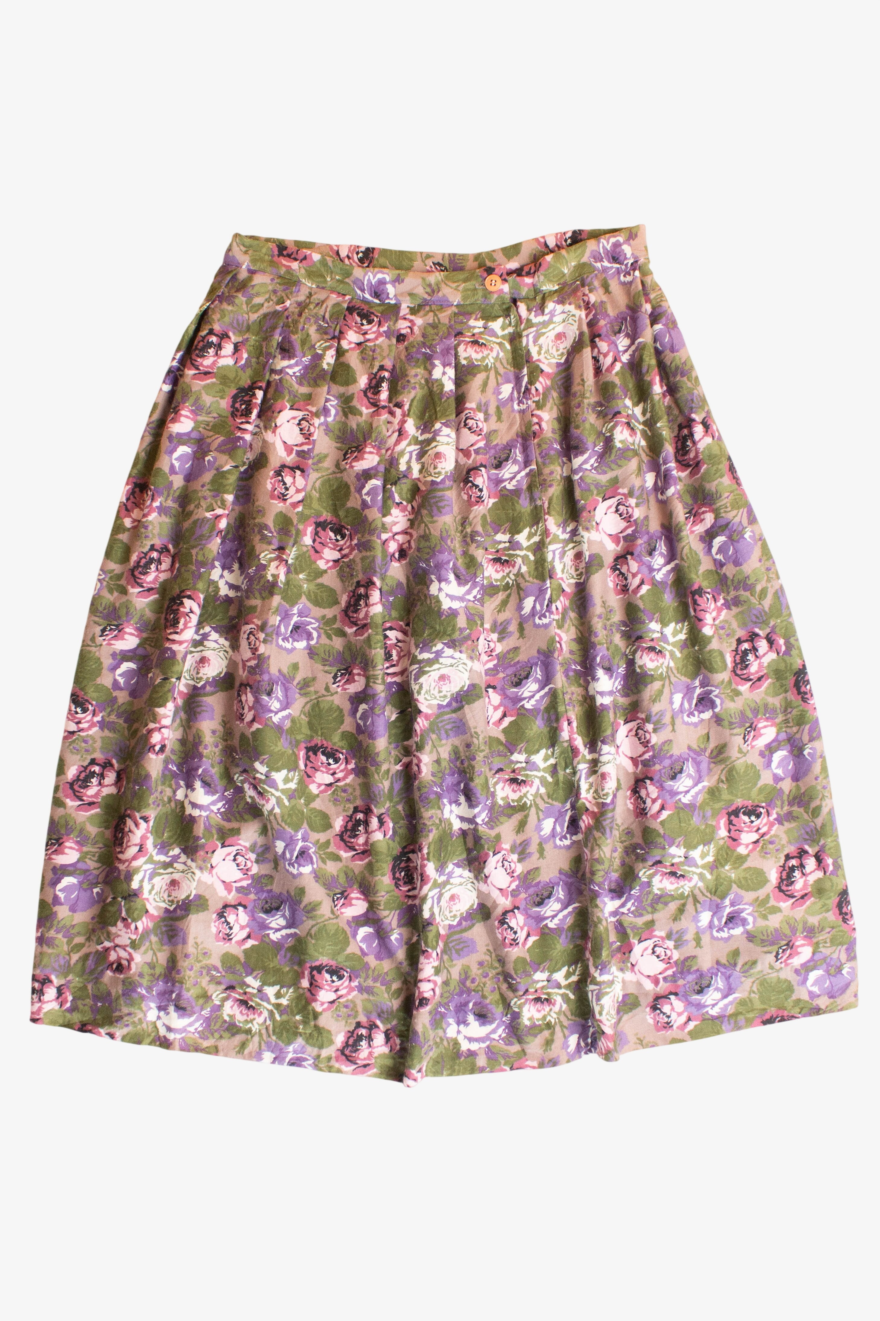 Vintage New Attitude Floral Midi Skirt (1990s)