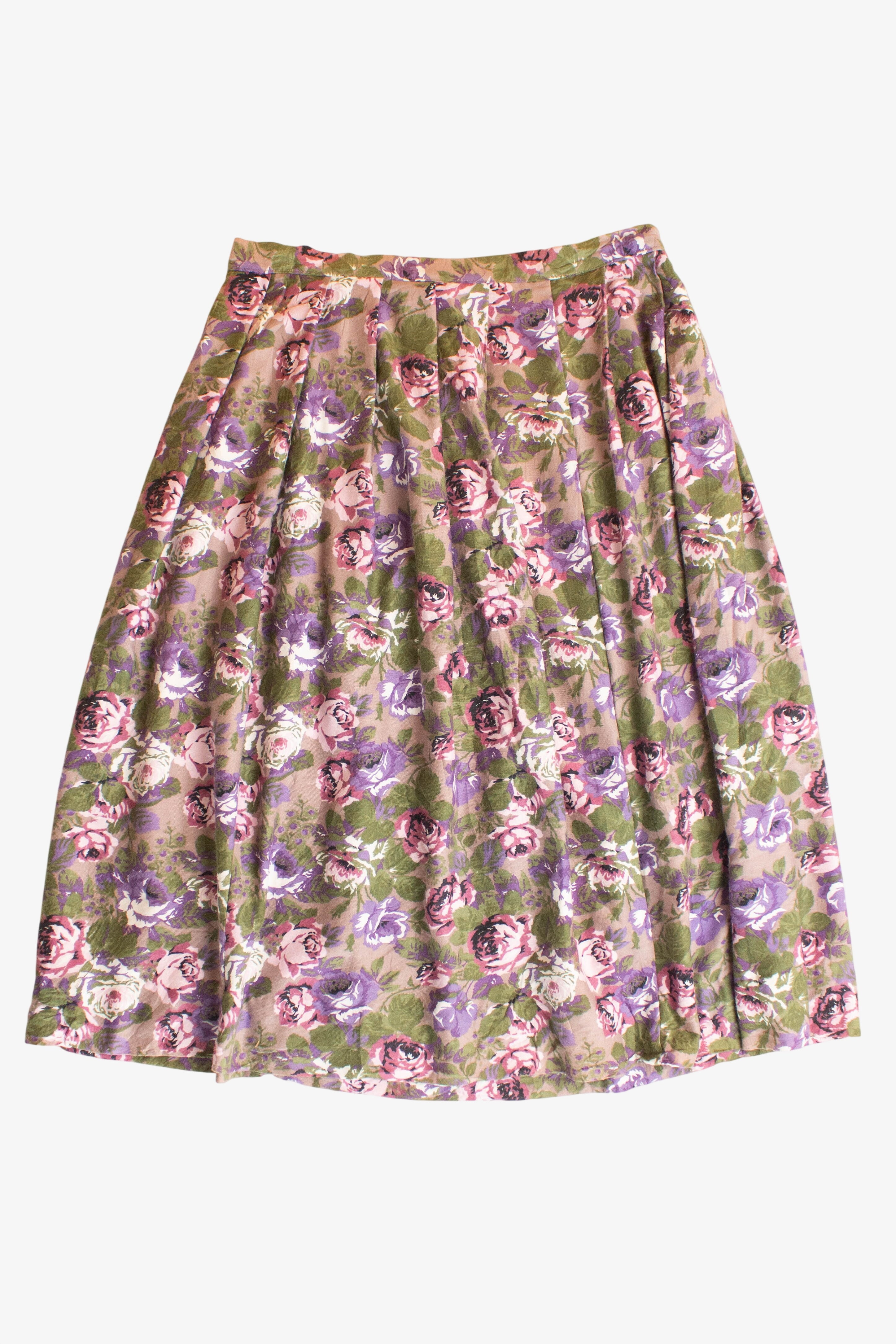 Vintage New Attitude Floral Midi Skirt (1990s)