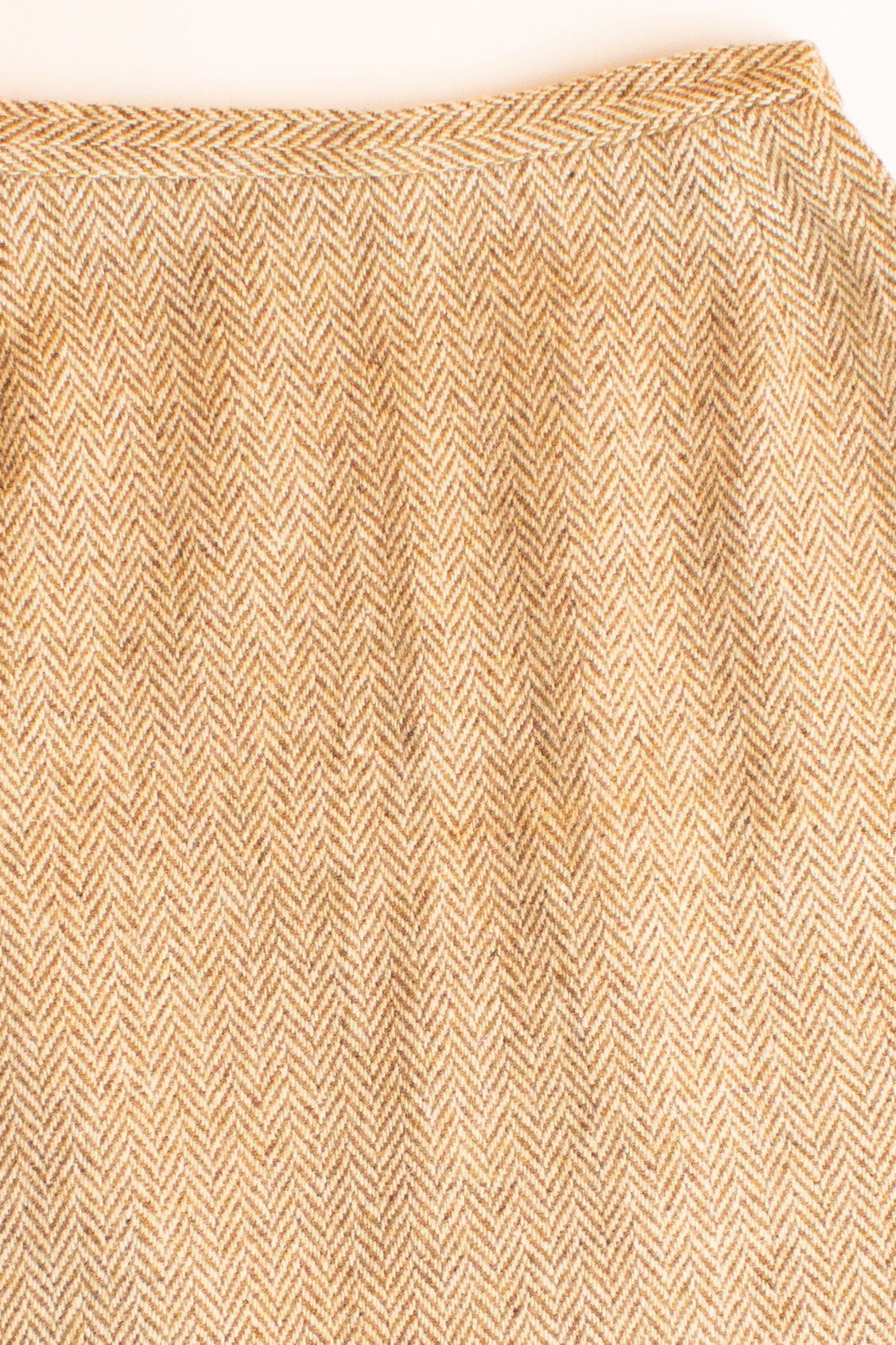 Vintage Tan Herringbone Skirt (1990s)