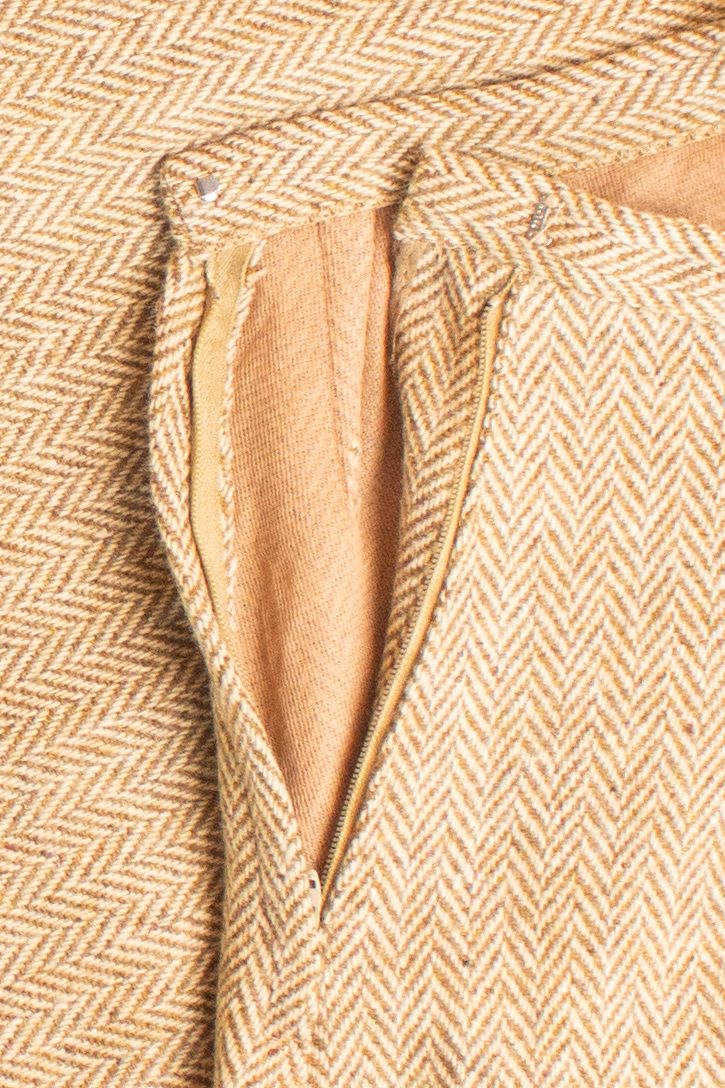 Vintage Tan Herringbone Skirt (1990s)
