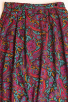 Vintage Purple Paisley Skirt (1990s)