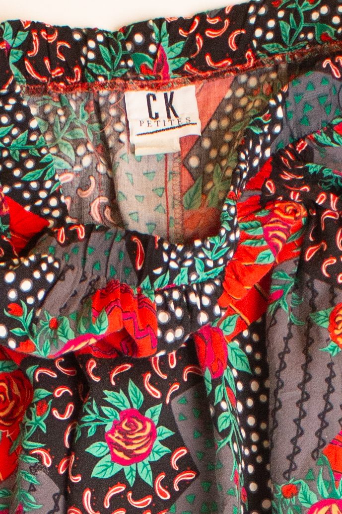 Vintage Red Roses Skirt (1990s)