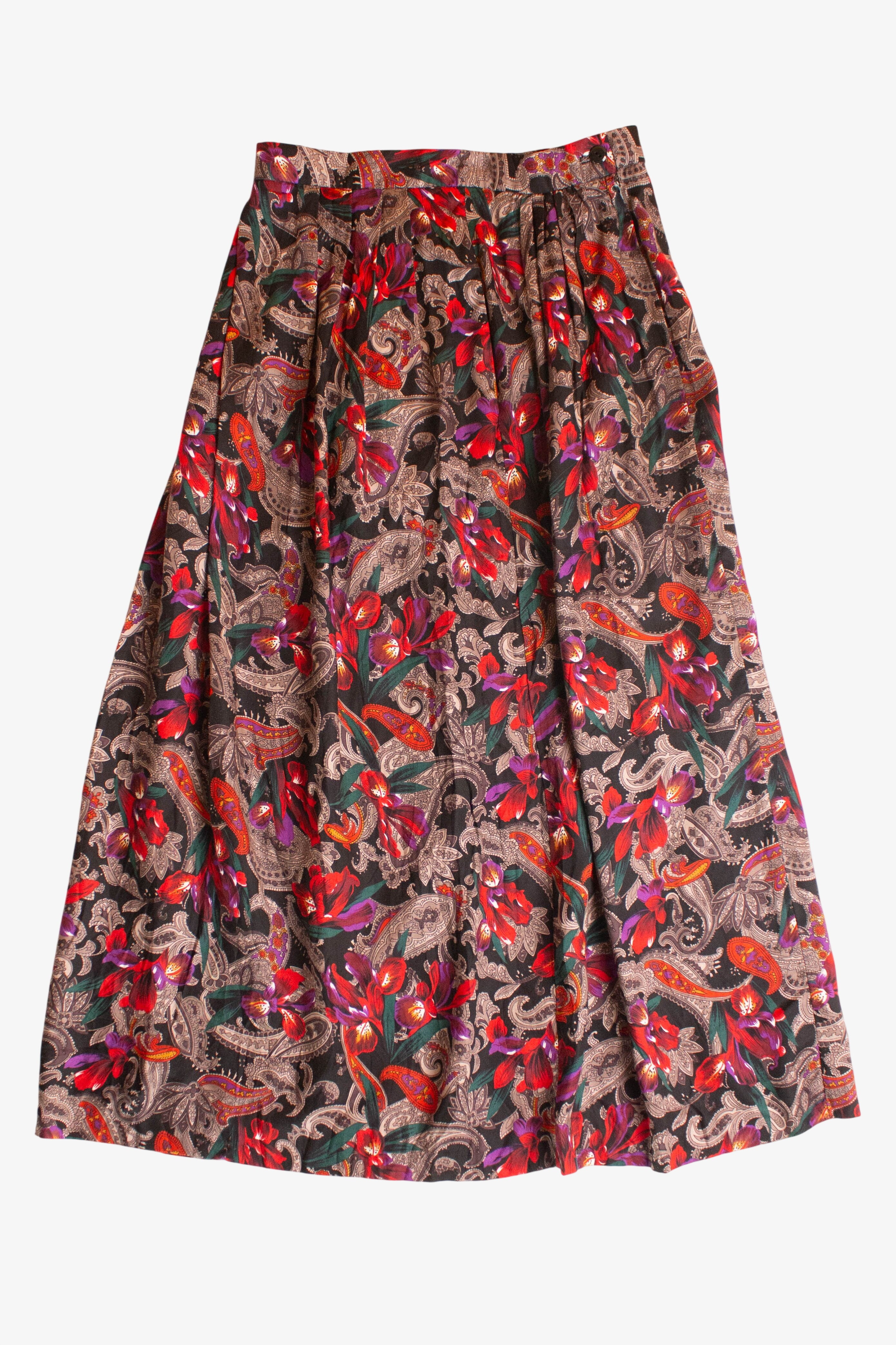 Vintage Floral Paisley Skirt (1990s)