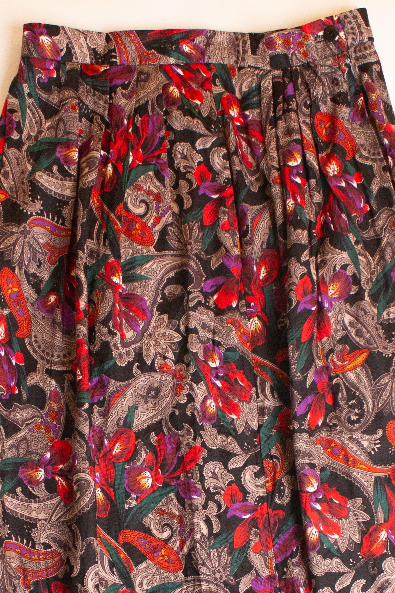 Vintage Floral Paisley Skirt (1990s)