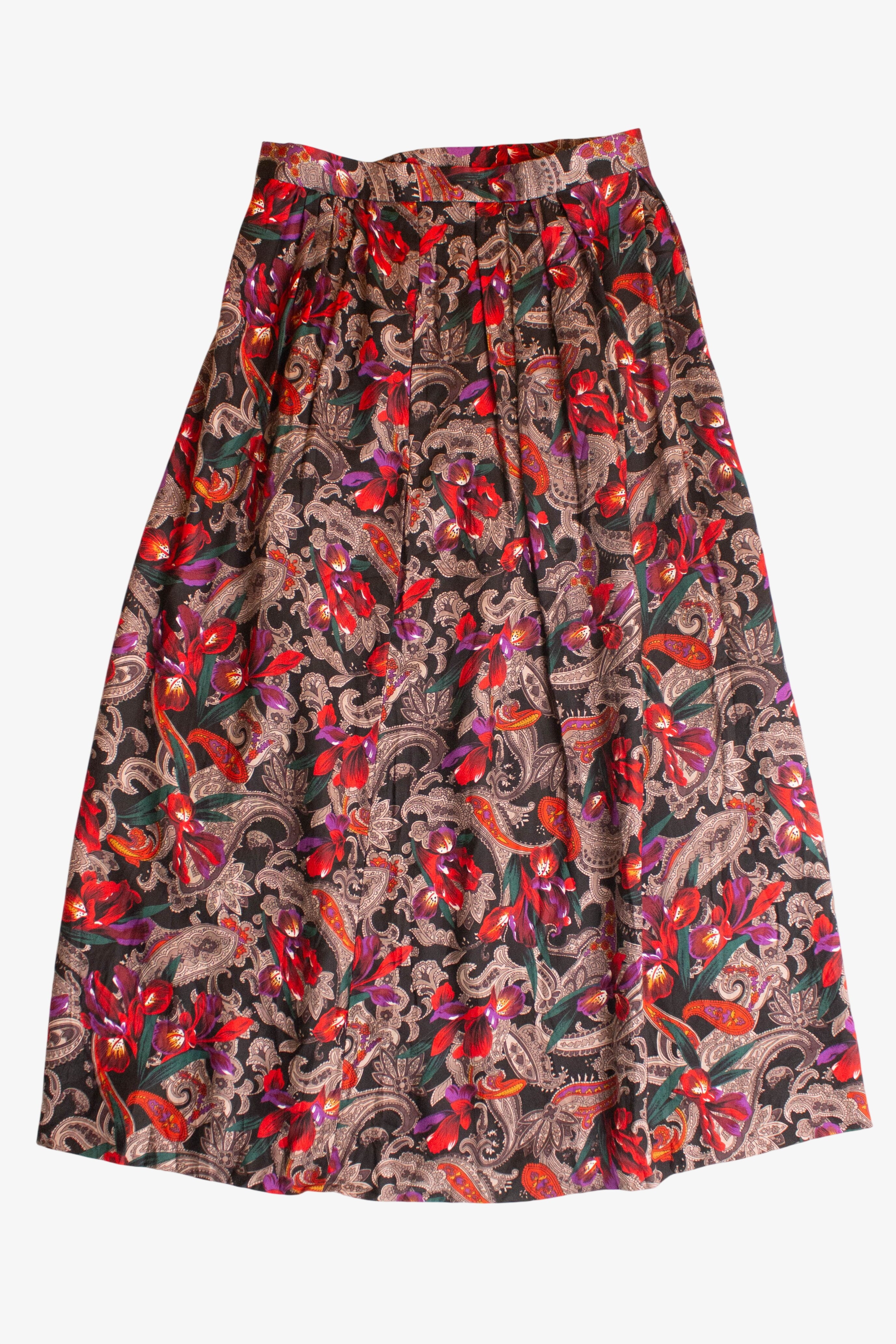 Vintage Floral Paisley Skirt (1990s)