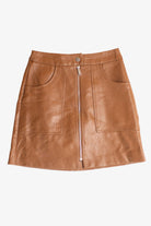 Brown Faux Leather Mini Skirt (2010s)