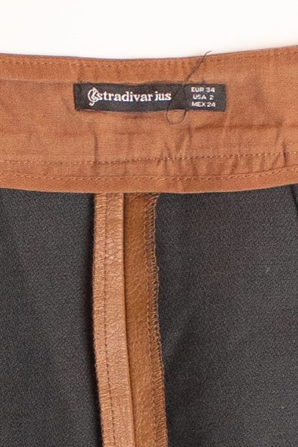 Brown Faux Leather Mini Skirt (2010s)