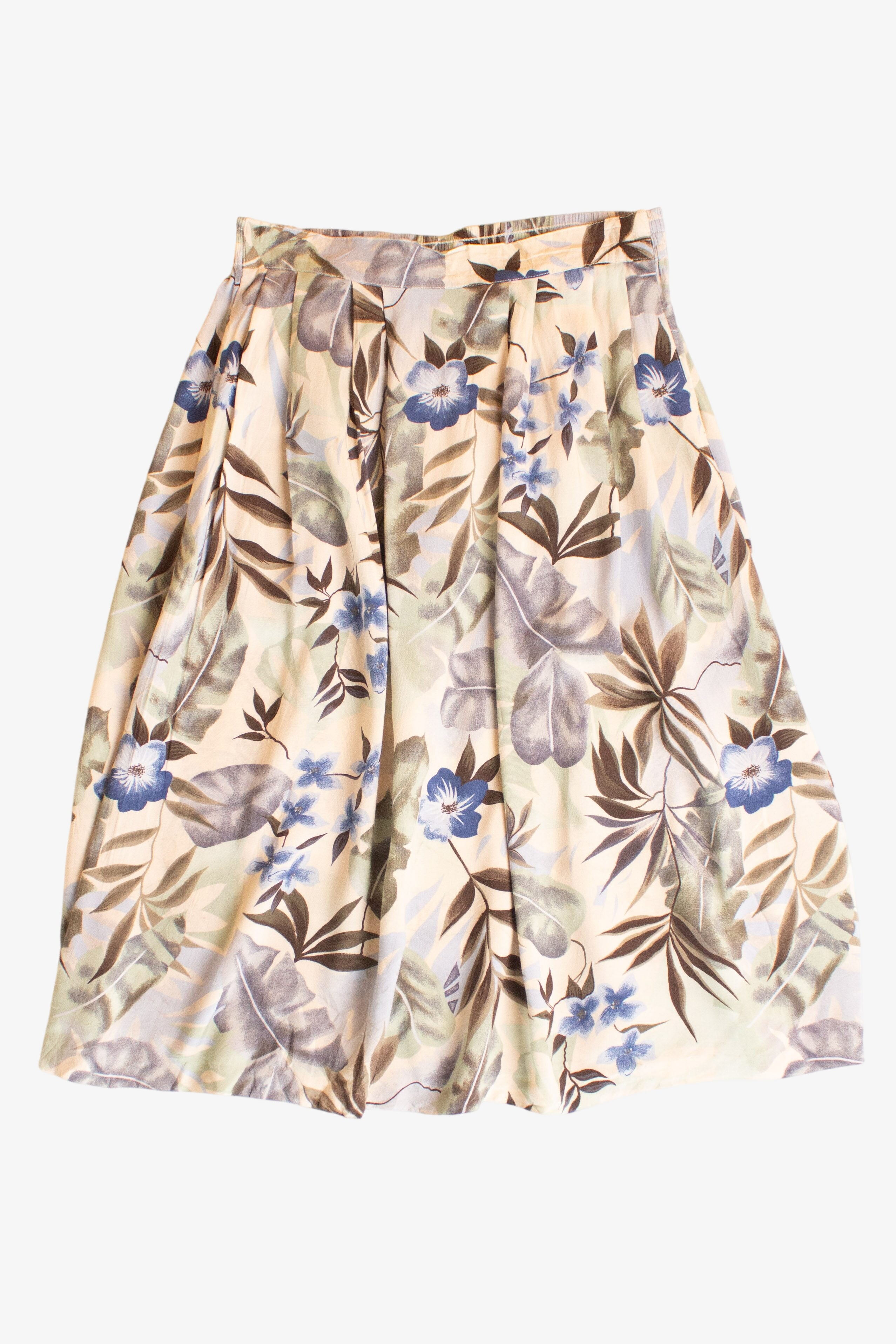 Vintage White Floral Skirt (1990s)