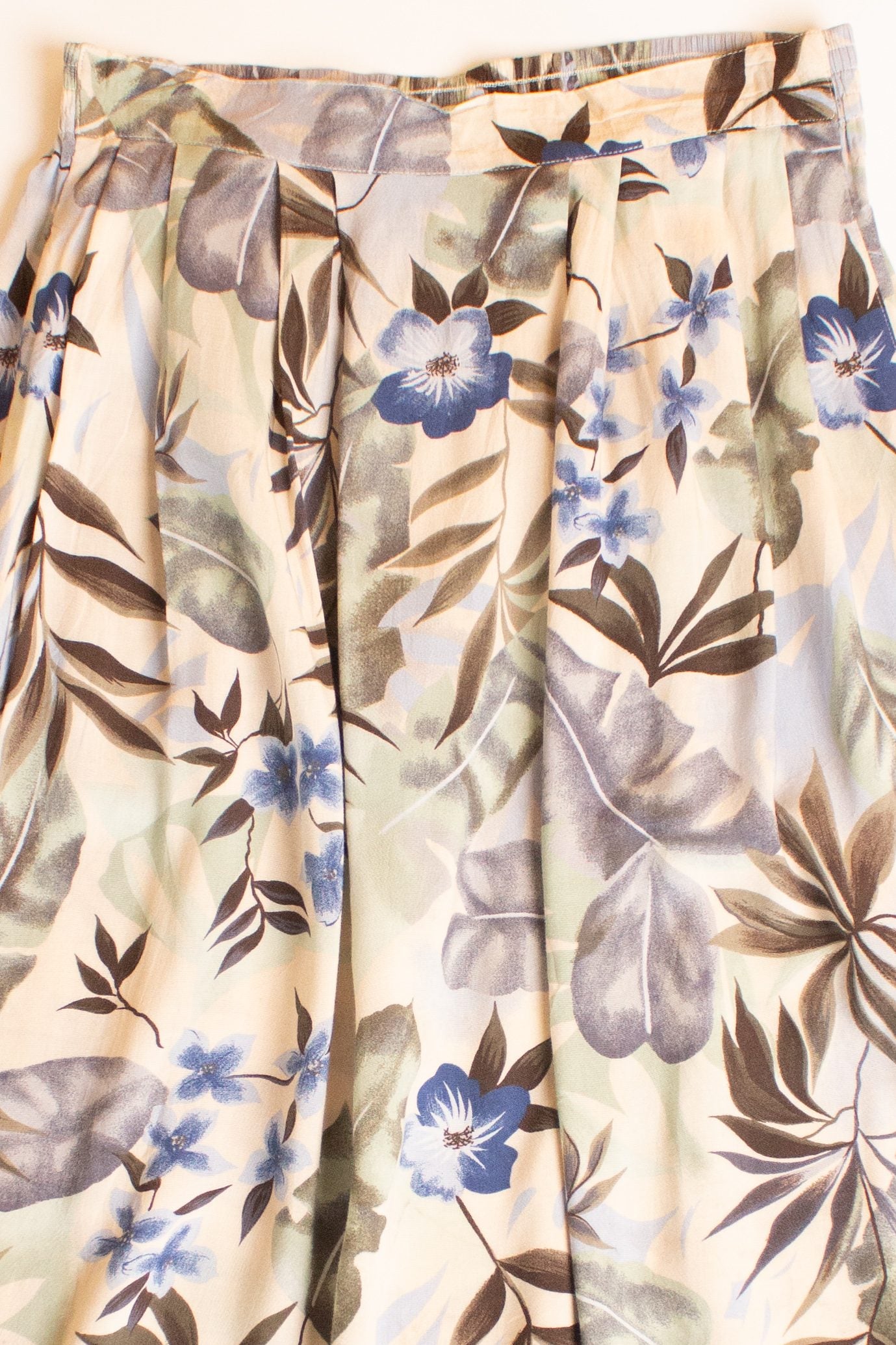 Vintage White Floral Skirt (1990s)