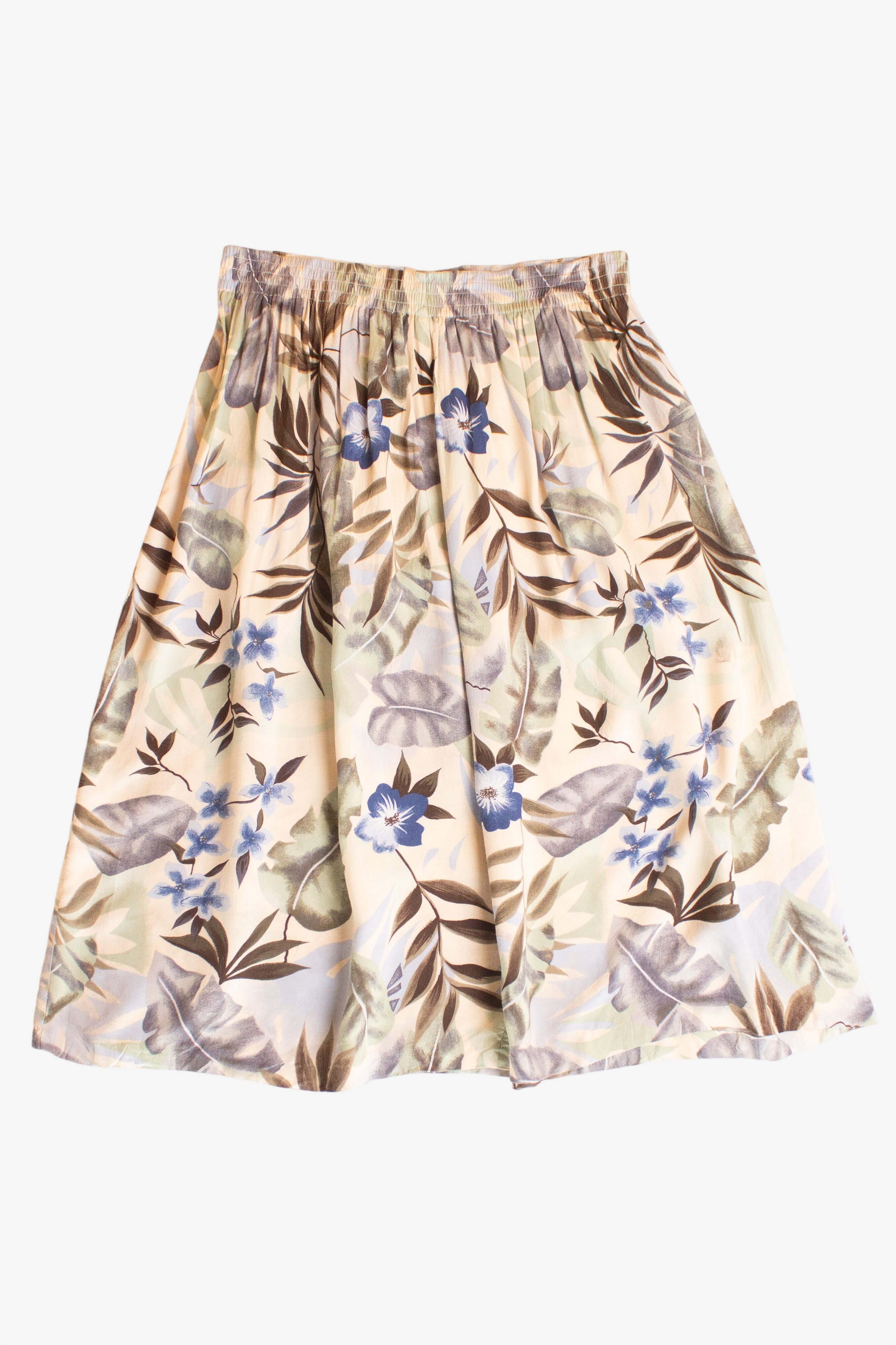 Vintage White Floral Skirt (1990s)