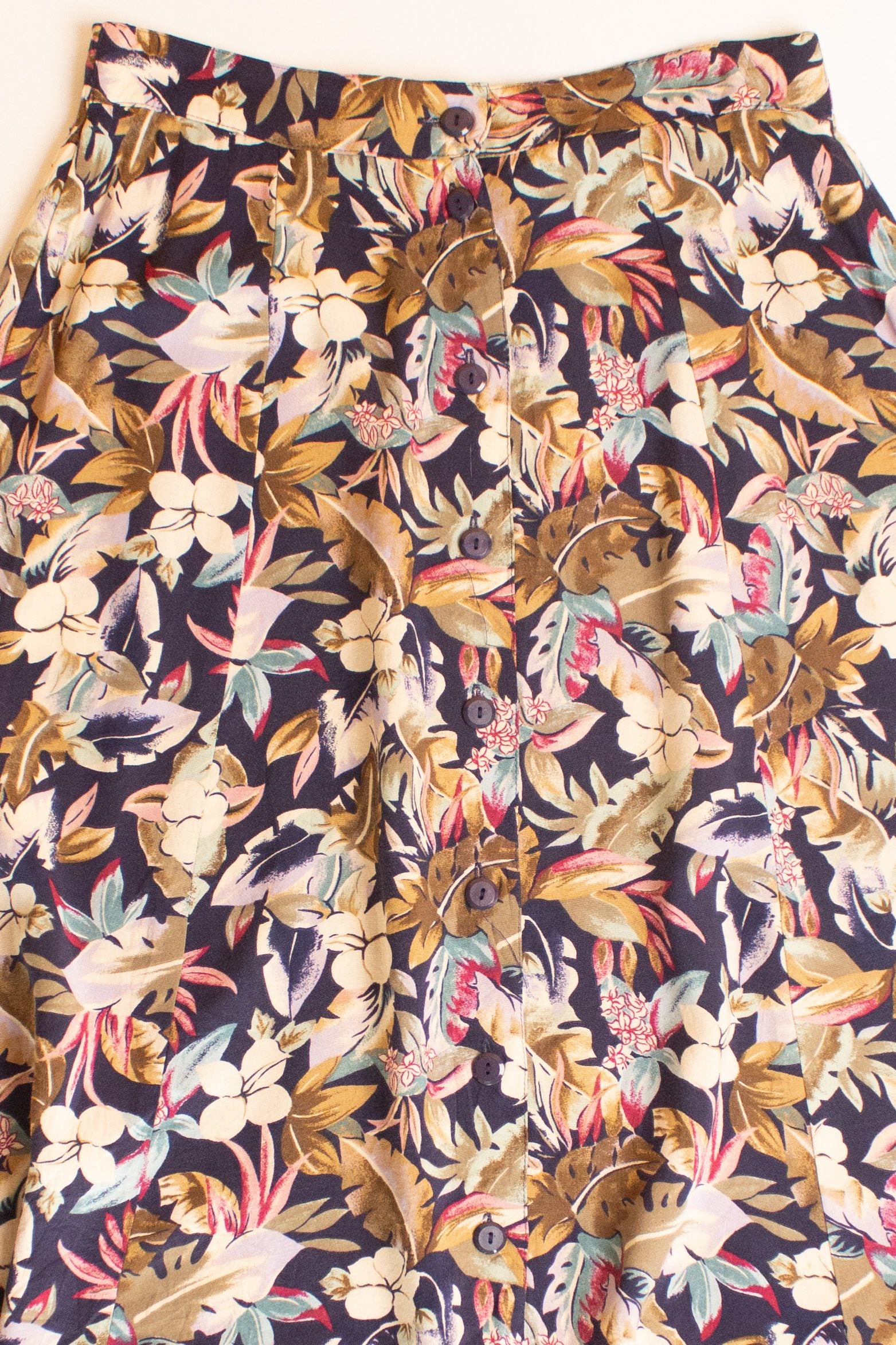 Vintage Sag Harbor Button Front Skirt (1990s)