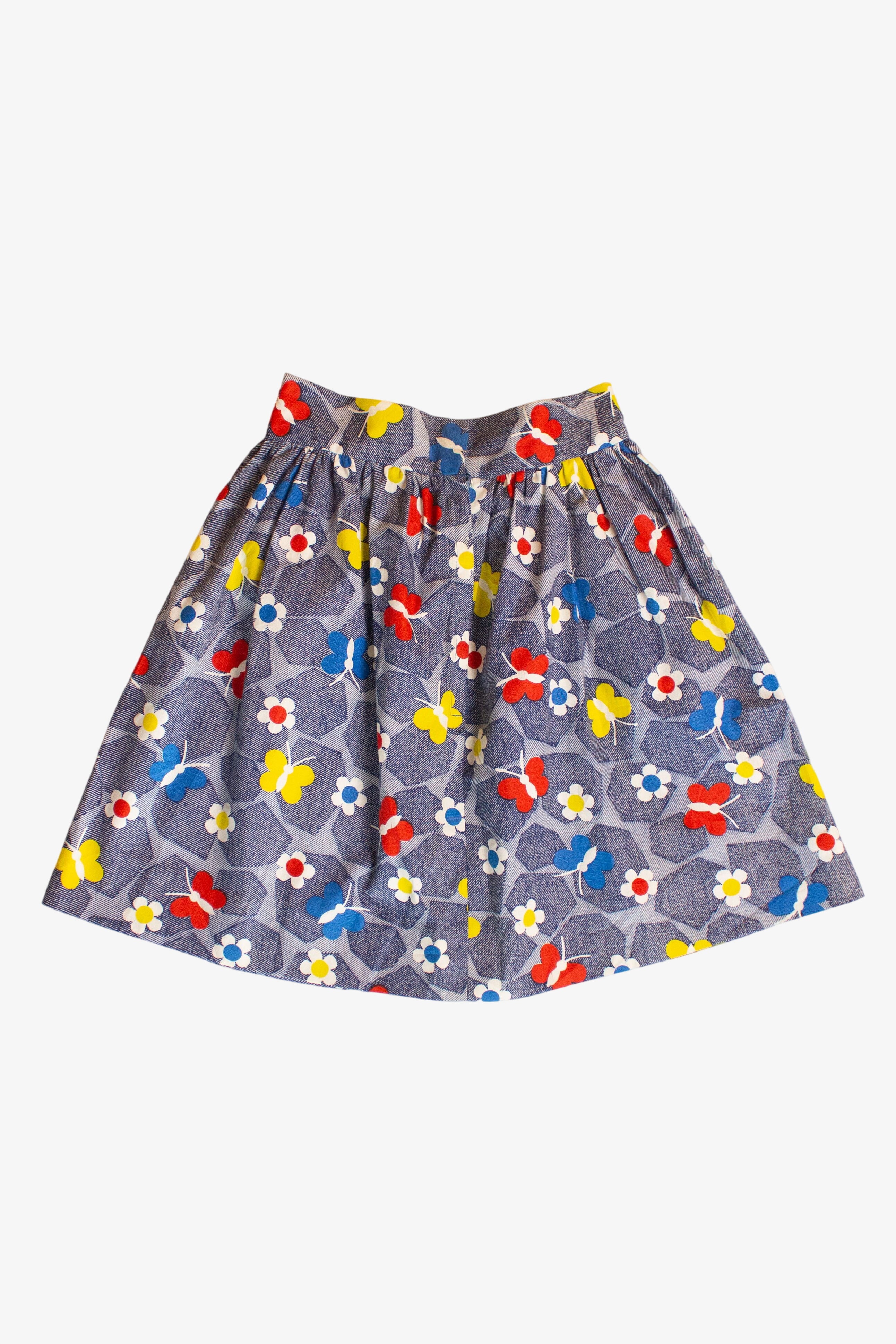 Vintage Butterflies Mini Skirt (1990s)