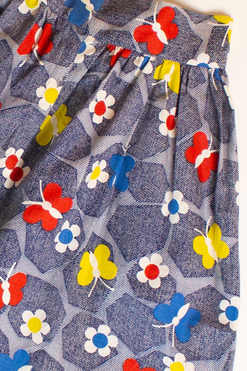 Vintage Butterflies Mini Skirt (1990s)