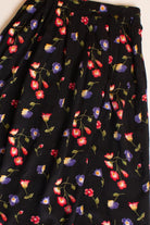 Vintage Liz Baker Black Floral Skirt (1990s)