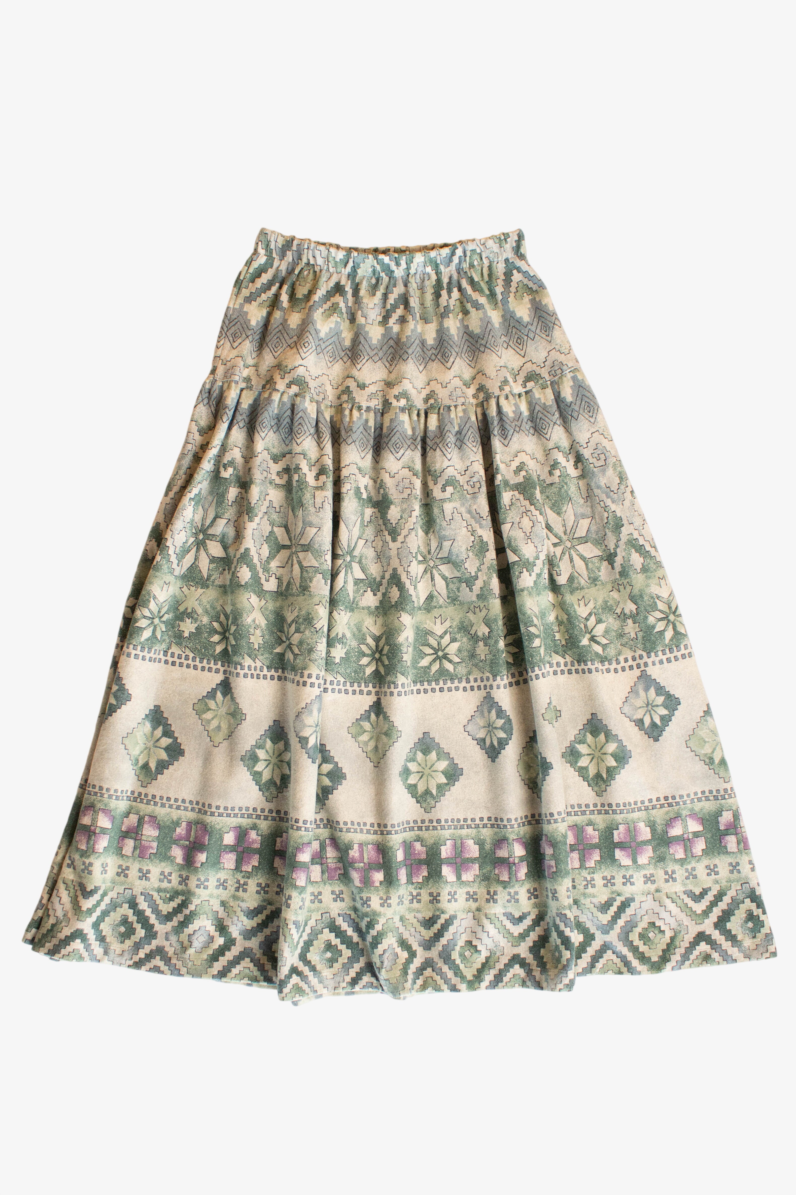 Vintage Green Timbuktu Skirt (1990s)