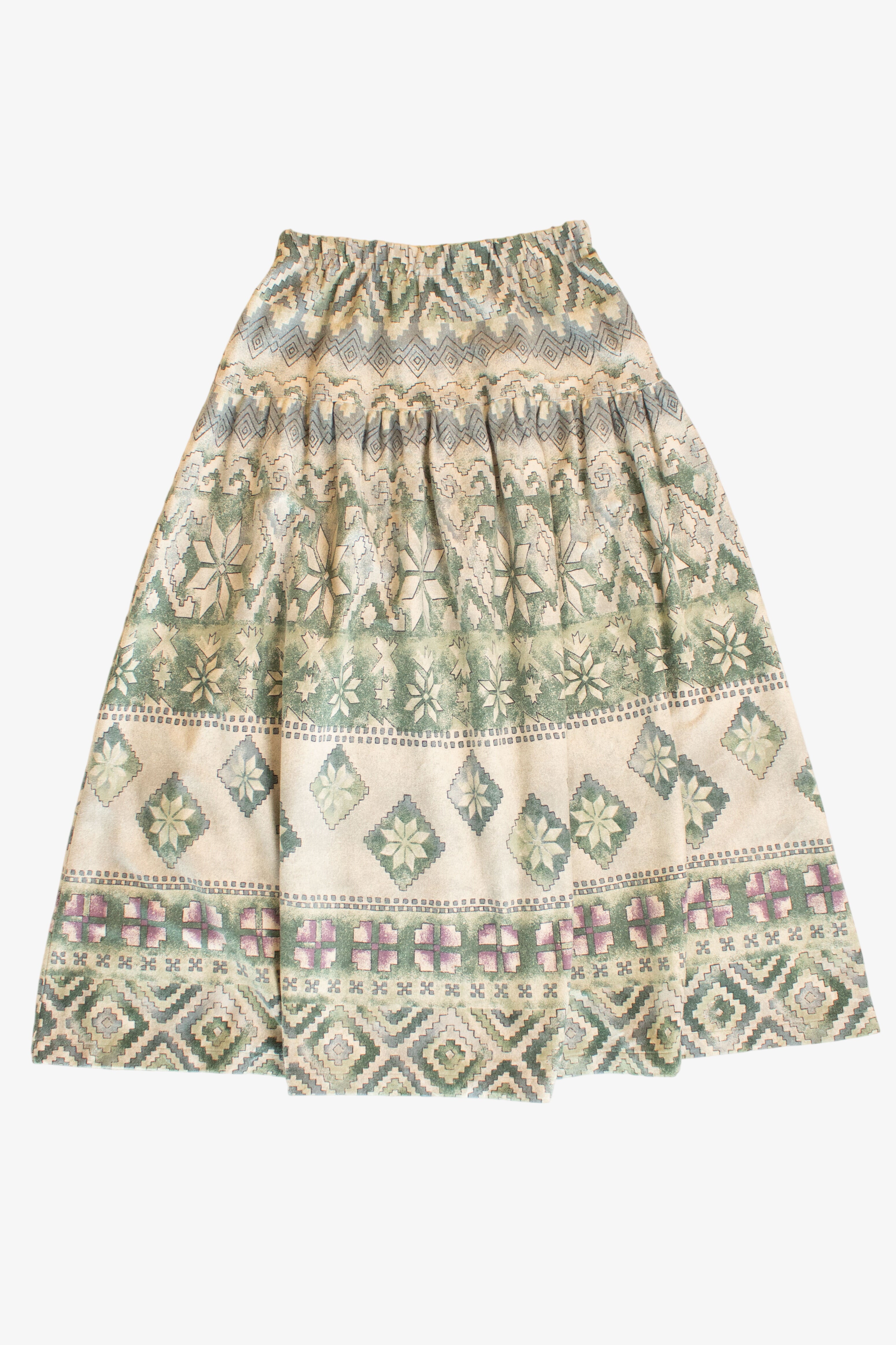 Vintage Green Timbuktu Skirt (1990s)