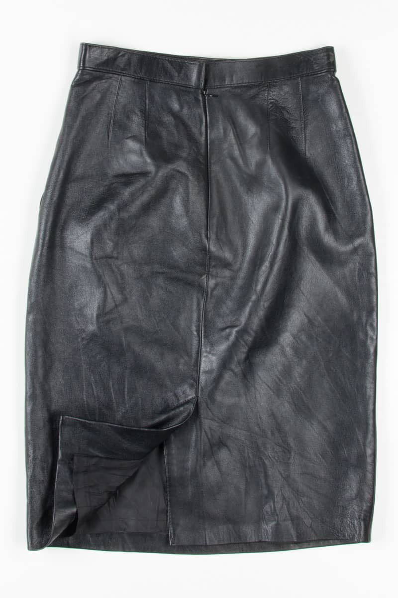 Black Leather Pencil Skirt