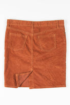 Rust Corduroy Pencil Skirt