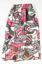 70s Pattern Quilted Maxi Skirt