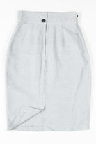 Grey Braided Detail Pencil Skirt