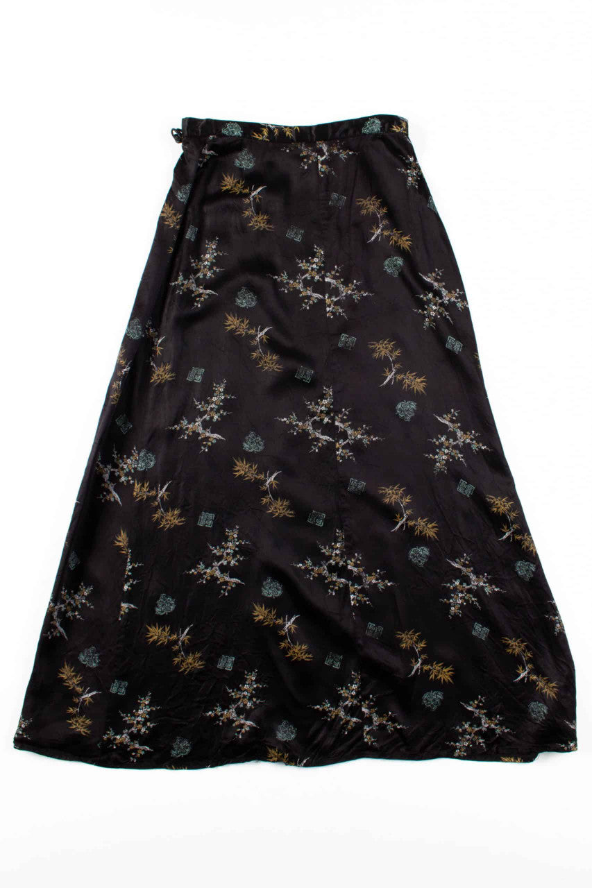 Asian Print Wrap Skirt