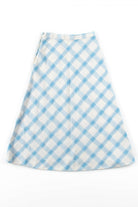 White & Blue Plaid Skirt