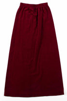 Burgundy Velvet Maxi Skirt