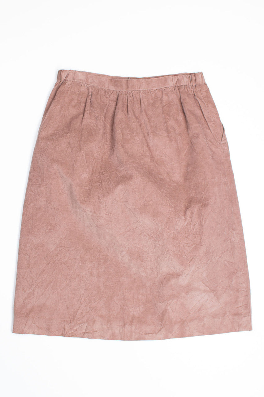 Dusty Mauve Micro Corduroy Skirt
