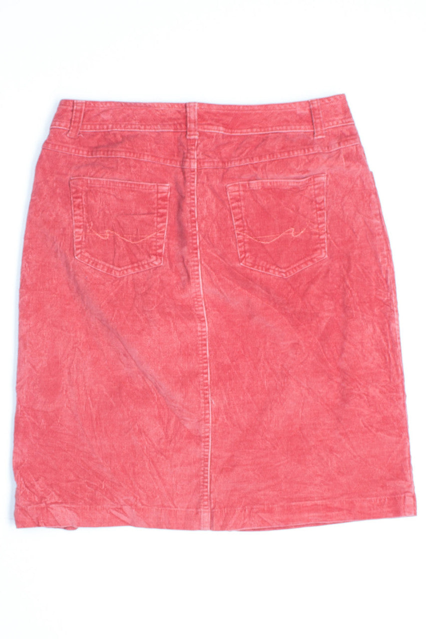Brick Corduroy Skirt