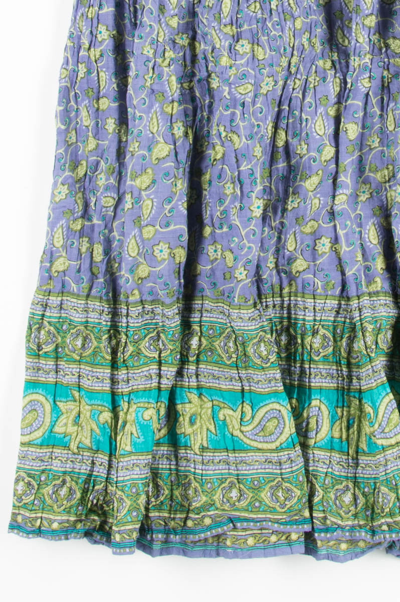 Purple Vines Hippie Skirt