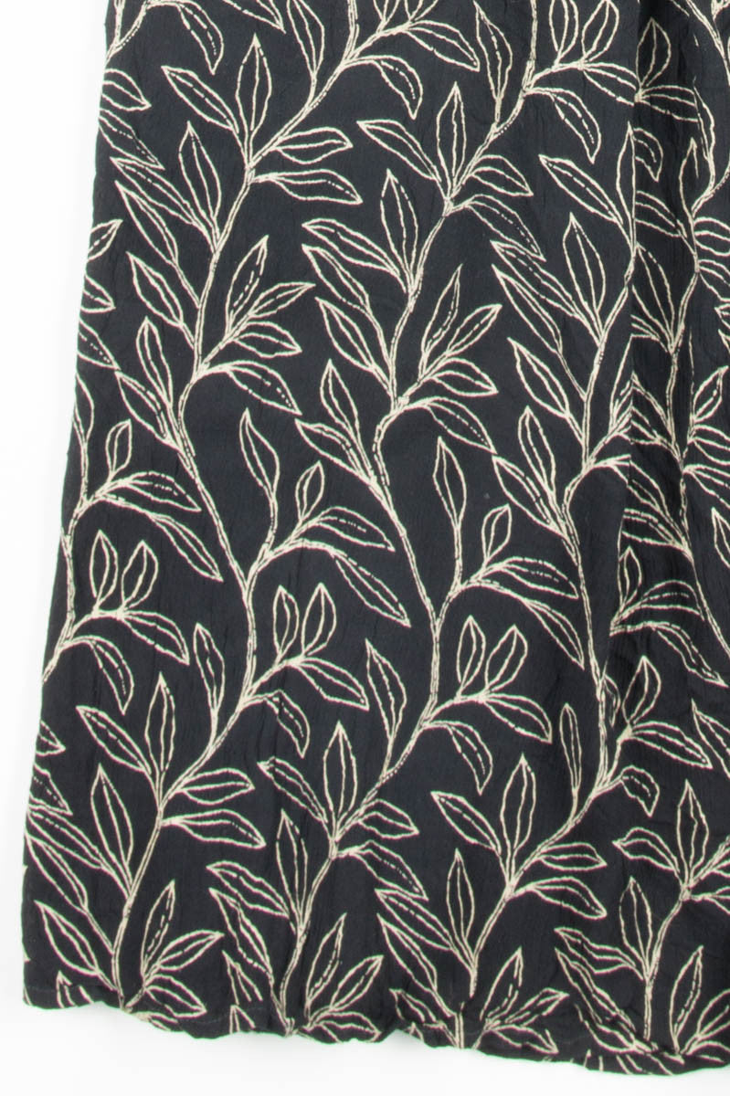 Black Vines Hippie Skirt