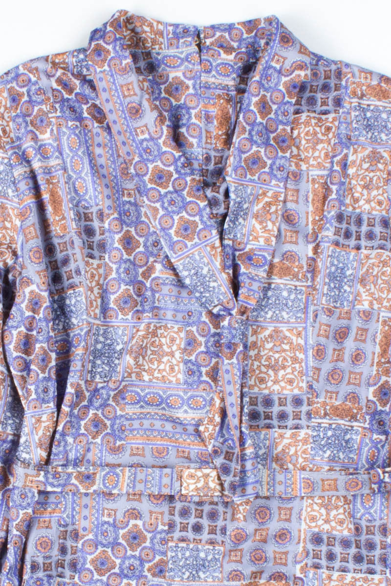 Blue & Orange Patterned Dress
