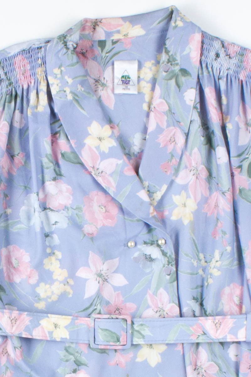 Pastel Blue Floral Dress