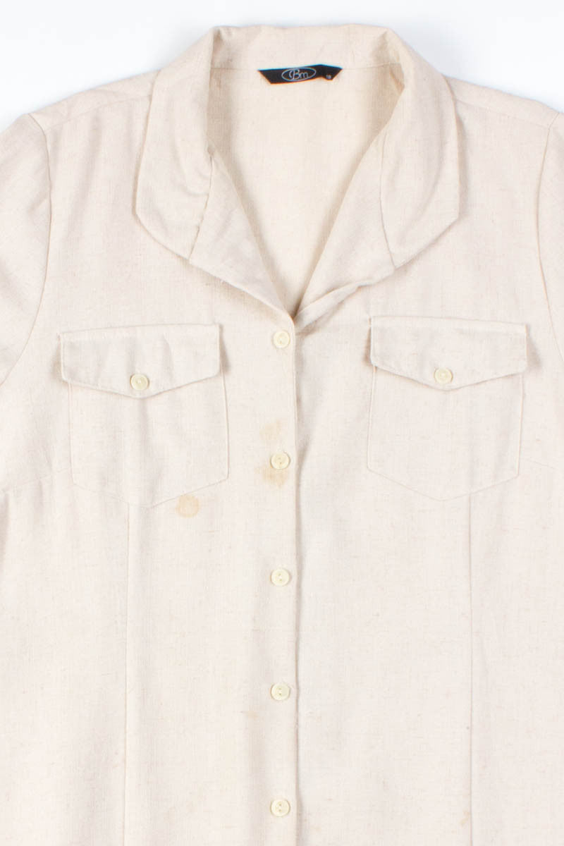 Beige Canvas Dress