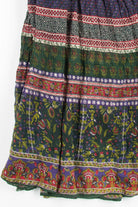 Purple & Green Character Hippie Skirt
