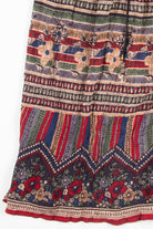 Striped Floral Band Hippie Skirt