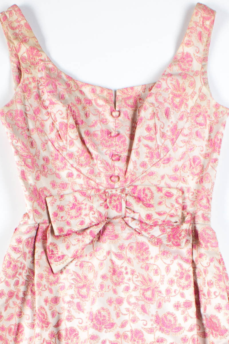 Pink Glitter Floral Dress