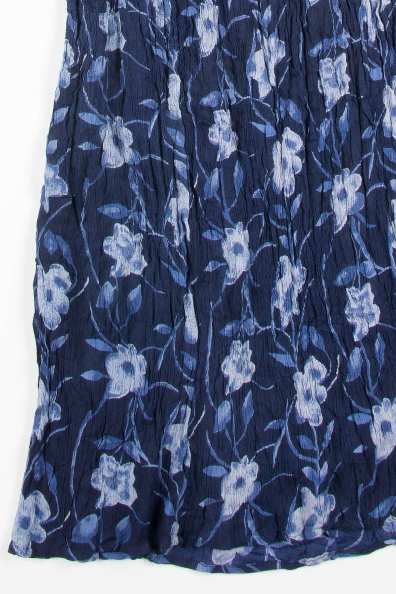 Blue Floral Hippie Skirt