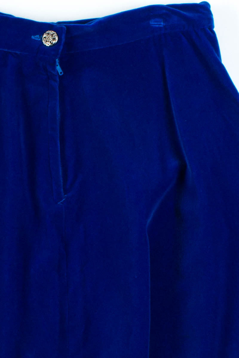 Royal Blue Velvet Skirt