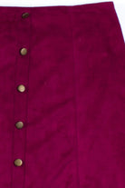 Plum Faux Suede Skirt