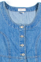 Button Up Denim Jumper Dress