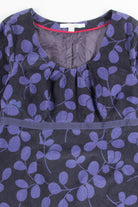 Purple Leaves Corduroy Dress