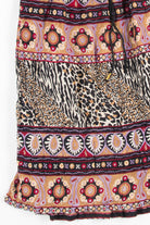 Tiger Print Crinkle Hippie Skirt
