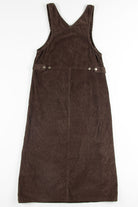 Brown Corduroy Overall Dress