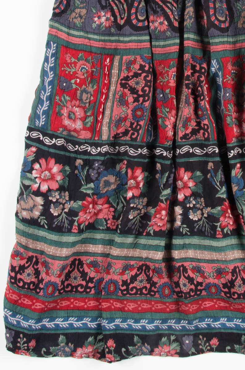 Large Paisley Print Hippie Skirt