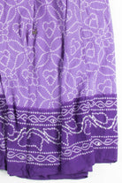 Purple Square Patterned Hippie Skirt