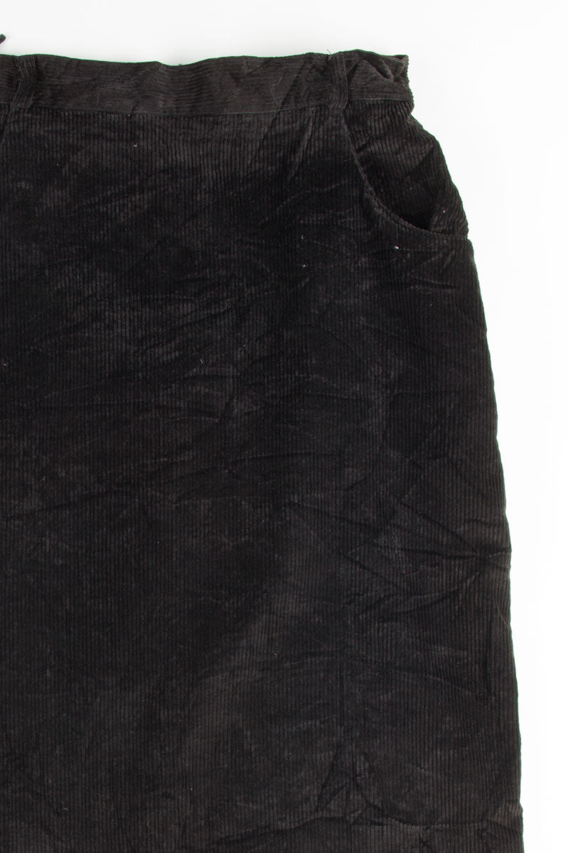 Black Corduroy Maxi Skirt
